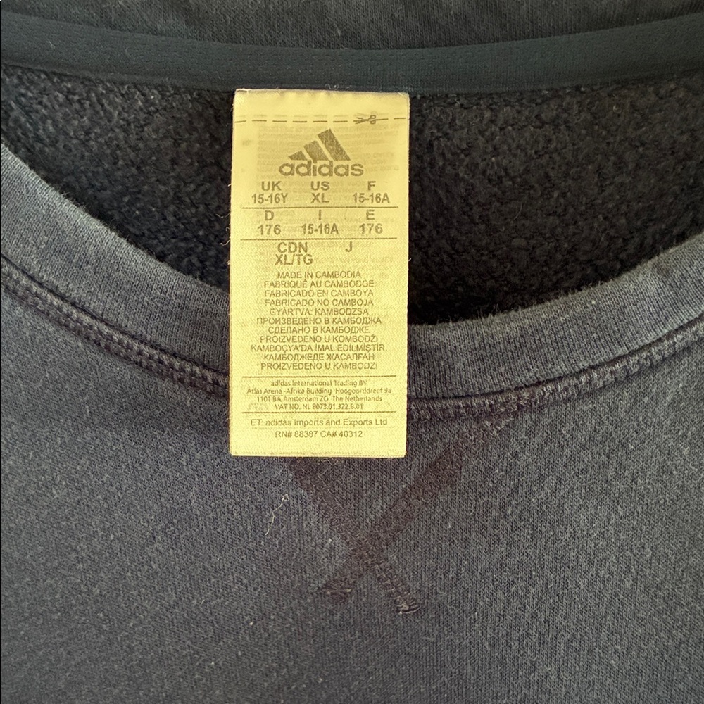 adidas Kids Dark Blue Sweatshirt - Picture 3 of 4